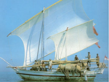 Perahu patorani, 1970-an; Hawkins, Clifford W. 1982: Praus of Indonesia, London: Nautical Books, Macmillan.